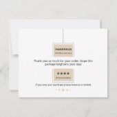 Carte de remerciements (Dos)