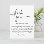 Carte de remerciements (Debout devant)