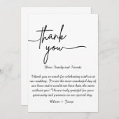 Carte de remerciements (Devant / Derrière)