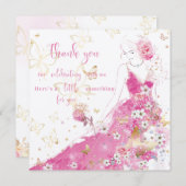 Carte de remerciements (Devant / Derrière)