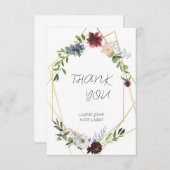 Carte de remerciements (Devant / Derrière)