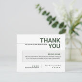 Carte de remerciements (Debout devant)