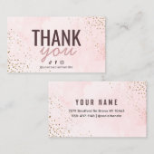 Carte de remerciements  (Devant / Derrière)