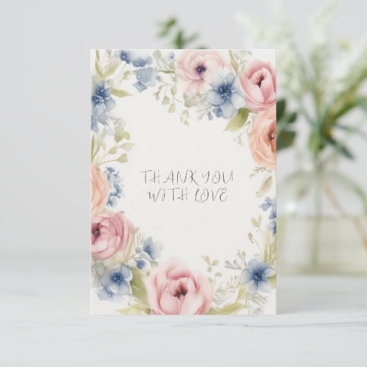 Carte de remerciements (Debout devant)