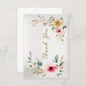 Carte de remerciements (Devant / Derrière)