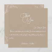 Carte de remerciements (Devant / Derrière)