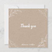 Carte de remerciements (Dos)