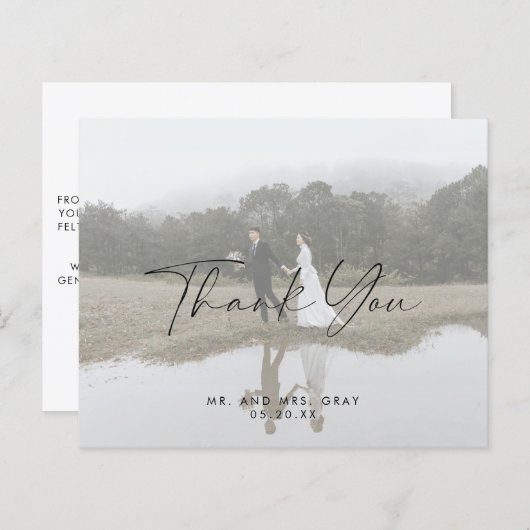 Carte de remerciements (Devant / Derrière)