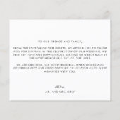 Carte de remerciements (Dos)