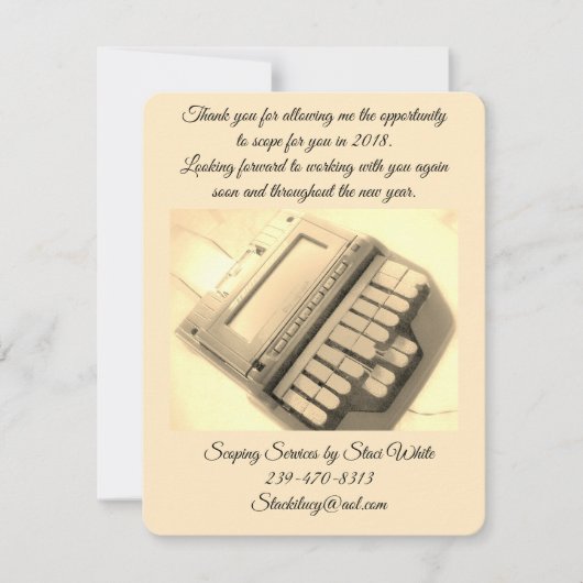 Carte de remerciements (Devant)