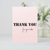 Carte de remerciements (Debout devant)