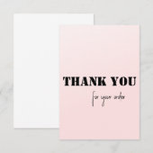 Carte de remerciements (Devant / Derrière)