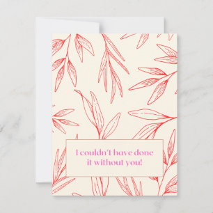 Carte de remerciements