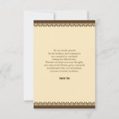 Carte de remerciements (Dos)