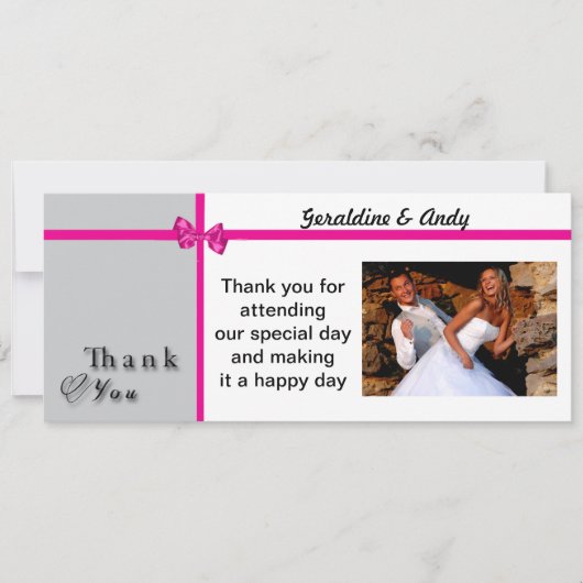 Carte de remerciements (Devant)