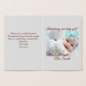 Carte de remerciements (Intérieur)