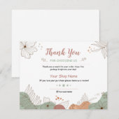 Carte de remerciements (Devant / Derrière)