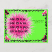 Carte de remerciements (Dos)