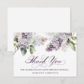 Carte De Remerciements 100e anniversaire Purple Lilac Fleur de printemps (Devant / Derrière)