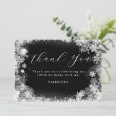 Carte De Remerciements 100e Anniversaire Wonderland Snowflake (Debout devant)