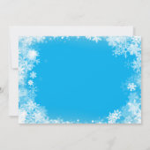 Carte De Remerciements 100e Anniversaire Wonderland Snowflake Blue (Dos)
