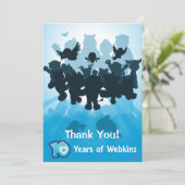 Carte De Remerciements 10 ans de silhouette de Webkinz (Debout devant)