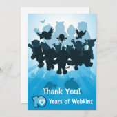 Carte De Remerciements 10 ans de silhouette de Webkinz (Devant / Derrière)