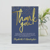 Carte De Remerciements 10e anniversaire bleu (Debout devant)