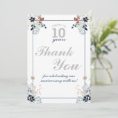 Carte De Remerciements 10e anniversaire de Mariage encourage à 10 ans de  (Debout devant)