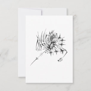 Carte De Remerciements 121 Art abstrait tribal tatouage noir blanc