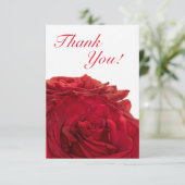 Carte De Remerciements 1824-Rose Mariage rouge (Debout devant)