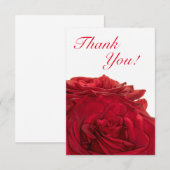 Carte De Remerciements 1824-Rose Mariage rouge (Devant / Derrière)