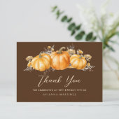 Carte De Remerciements 18e anniversaire Rustic Boho Citrouille Flat (Debout devant)