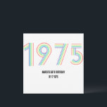 Carte De Remerciements 1975 Retro Vintage Rainbow Numeral 50th Birthday<br><div class="desc">. : 1975 . : Retro Styling . : Conception de coordination disponible . : Autres années disponibles . : Idéal pour un anniversaire</div>