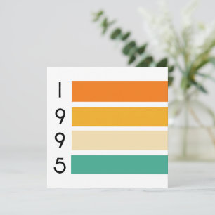 Carte De Remerciements 1995 Retro Stripe Sunset Vintage