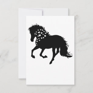 Carte De Remerciements 1- Chemise à cheval, Aiguille à cheval, Filles Che