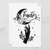 Carte De Remerciements 1- Chemise d'enseignant inspirant, Enseignant mini (Devant / Derrière)