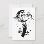 Carte De Remerciements 1- Chemise d'enseignant inspirant, Enseignant mini (Devant)