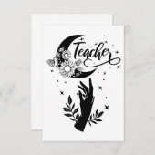 Carte De Remerciements 1- Chemise d'enseignant inspirant, Enseignant mini (Devant / Derrière)