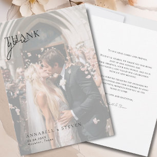 Carte De Remerciements 1 Photo Mariage