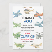 Carte De Remerciements 1er anniversaire d'Airplane Boy | Fête à thème Fun (Devant)