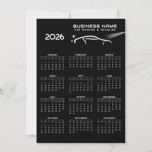 Carte De Remerciements 2026 Calendrier Réparation du logo commercial Déta