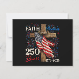 Carte De Remerciements 250 Ans de Foi et de Liberté Chemises du 4 juillet