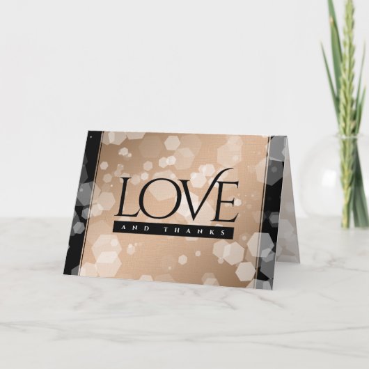 Carte De Remerciements 28e anniversaire du Mariage de lin élégant (Devant)