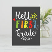 Carte De Remerciements 2/2- Bonjour Chemise de première année, Étudiants (Debout devant)