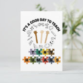 Carte De Remerciements 2/4, C'est une bonne journée pour enseigner aux pe (Debout devant)