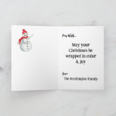 Carte De Remerciements * 2 Cadeau de Noël Whimsical coloré AP97 (Intérieur)