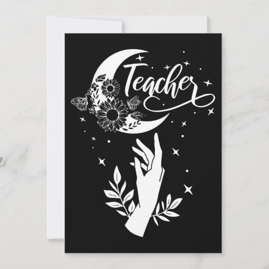 Carte De Remerciements 2- Chemise de professeur inspirant, Professeur min (Devant)