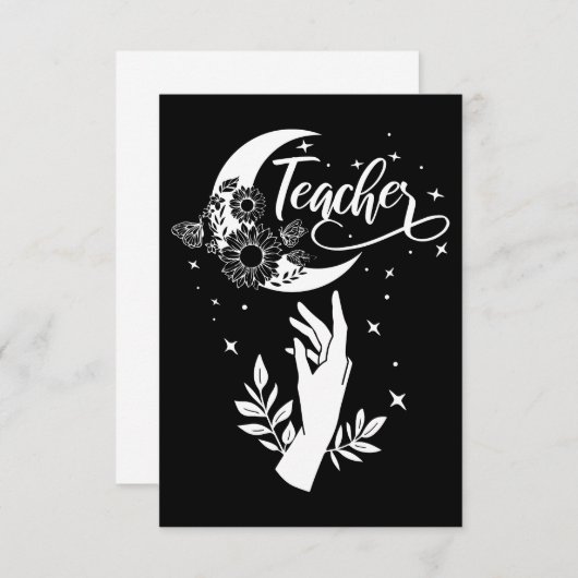 Carte De Remerciements 2- Chemise d'enseignant inspirant, Enseignant mini (Devant / Derrière)