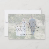 Carte De Remerciements 2 Photo Design Moderne Script Calligraphie Mariage (Dos)